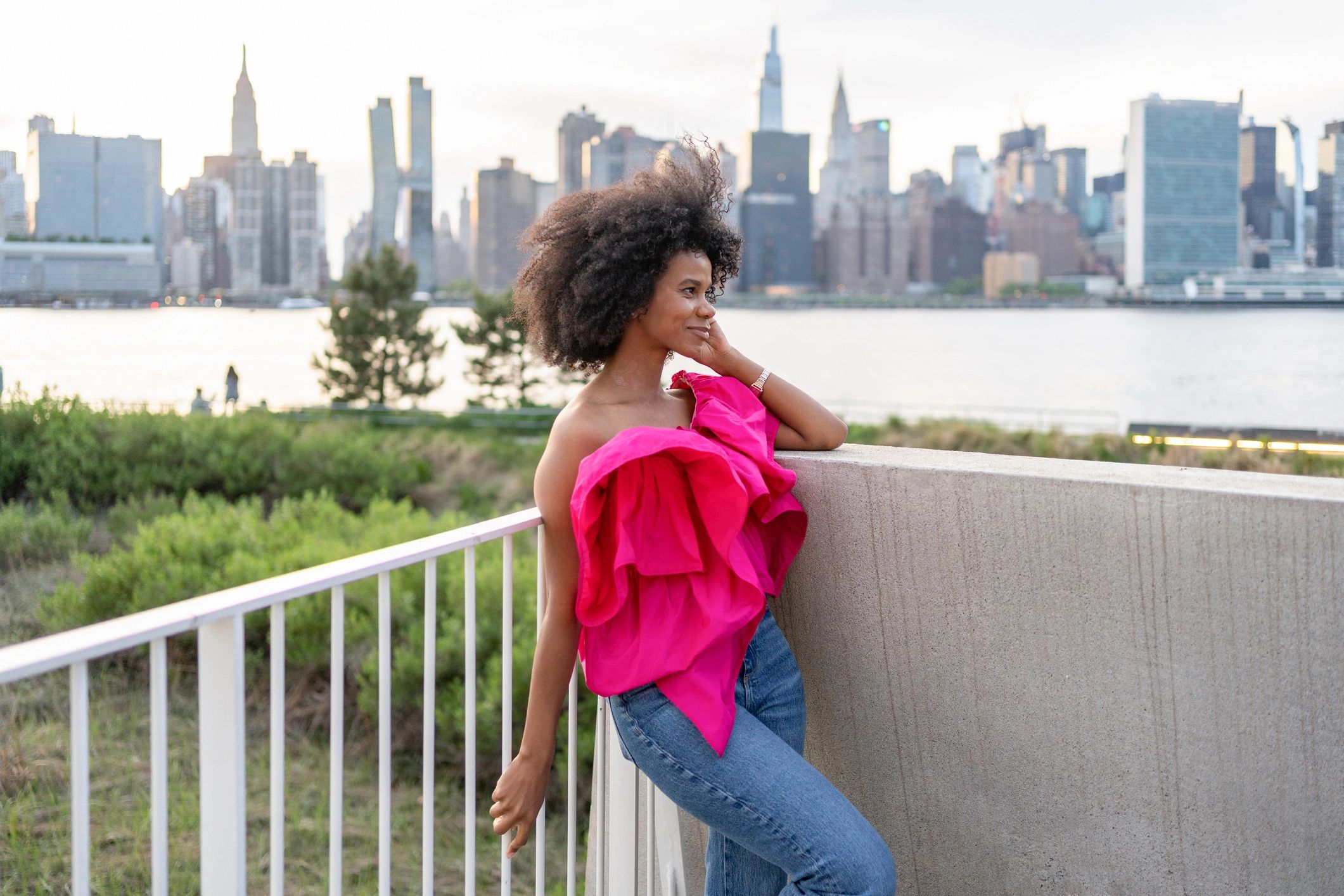 Portrait of a woman in New York City