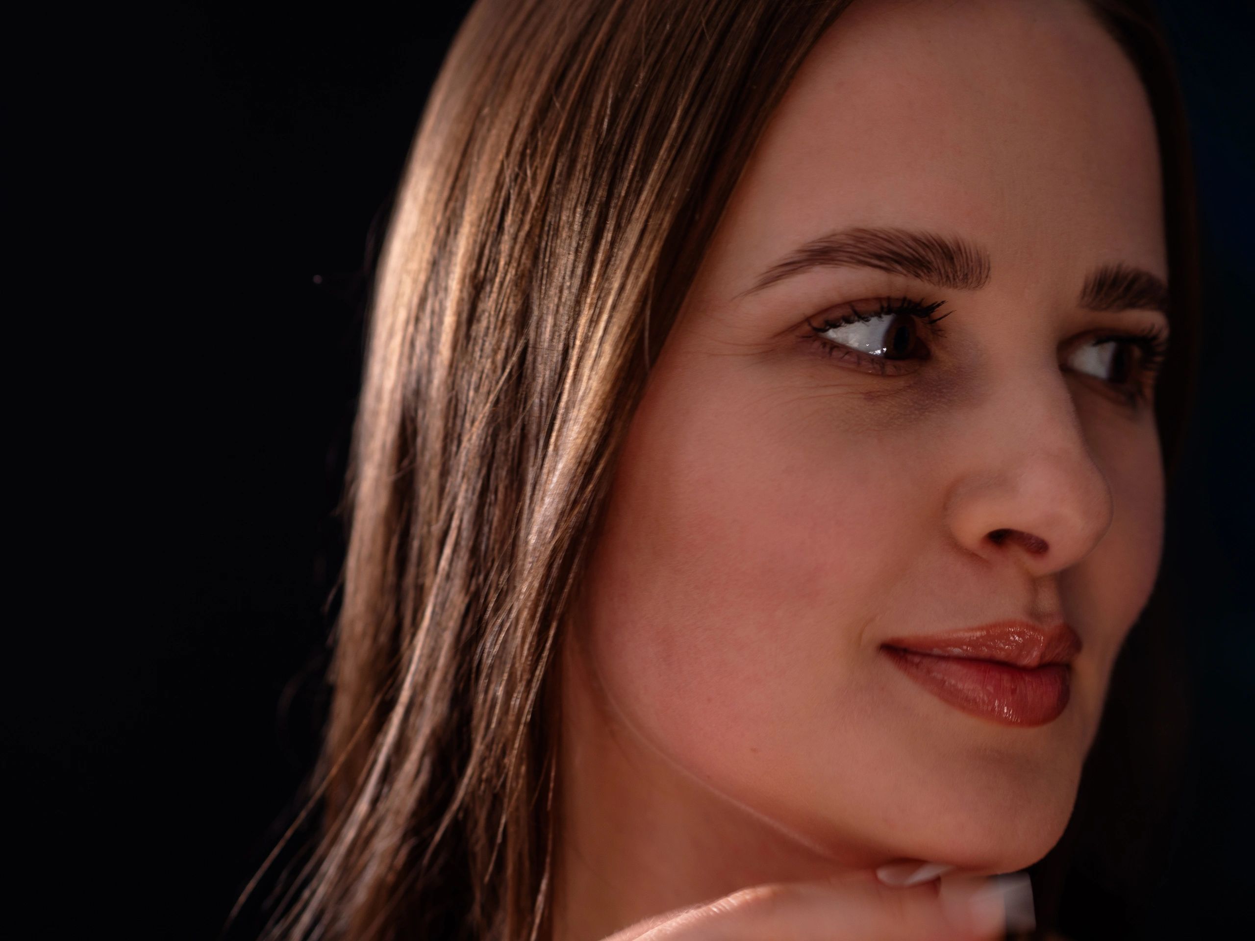 Low-light portrait close-up